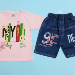 T-shirts and Jeans for Boys in Light Pink